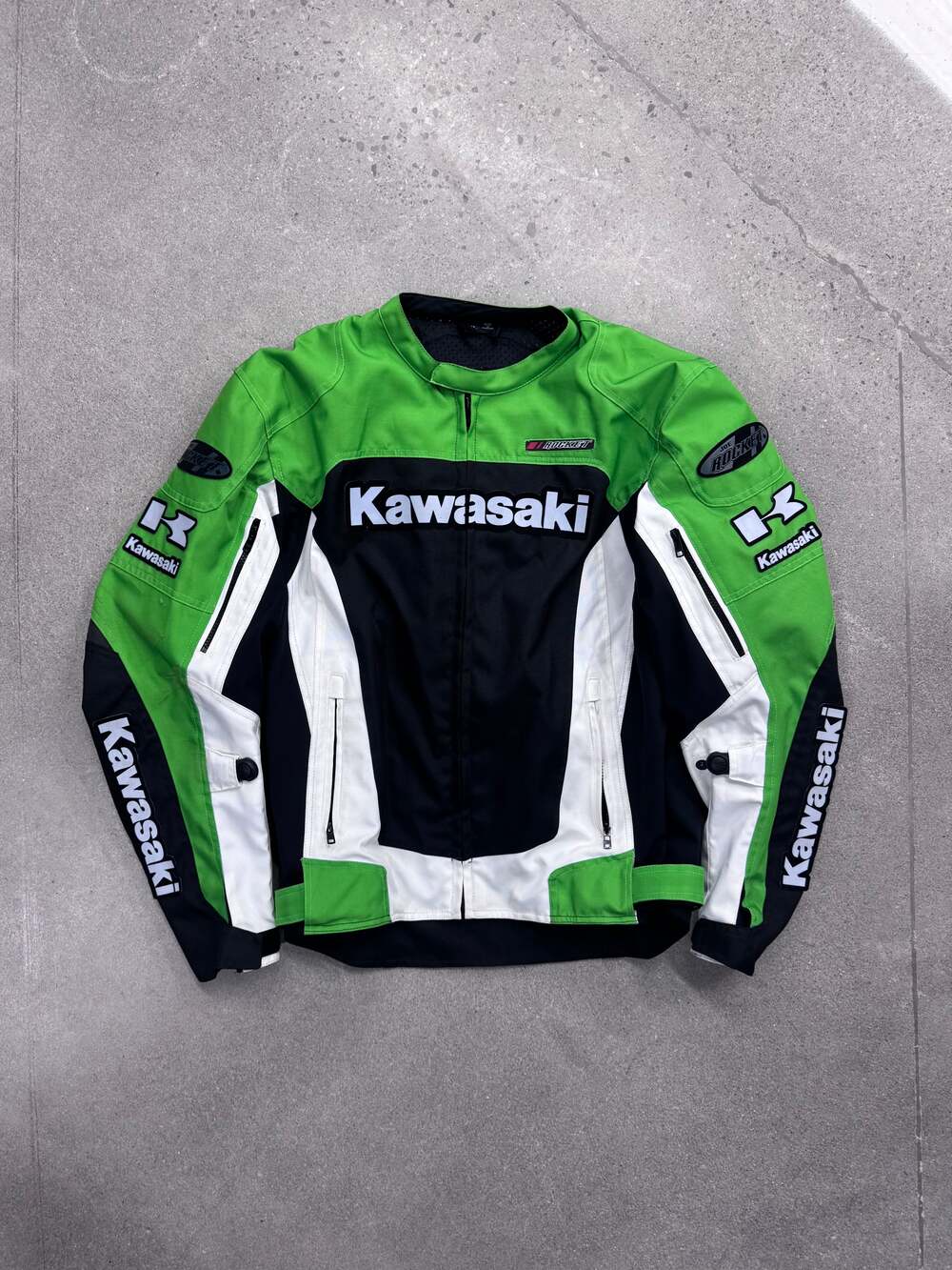 Official Honda Kawasaki Joe Rocket Racing Motorcycle Armoured Riding Jacket - Si